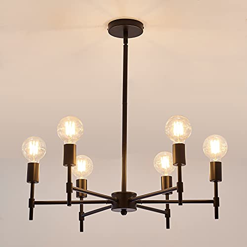 8-Light Gold Candle Chandeliers Modern Farmhouse Ceiling Light Fixture Industrial Lighting for Dining Room Living Room Bedroom Kitchen Island Foyer