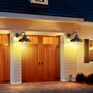 Outdoor Wall Lights Wall Mount for House Farmhouse Outdoor Wall Sconce Black Outside Wall Lantern Classic Barn Lights Outdoor & Indoor, 12"，2 Pack