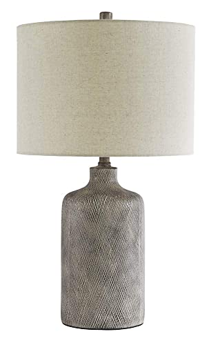 Modern 25.25" Glass Table Lamp with Hardback Shade, Clear