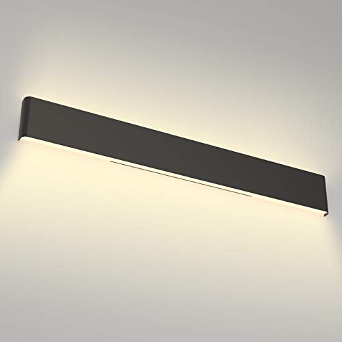 24in/20W Matte Black Modern Vanity Light Up and Down LED Vanity Light for Bathroom Wall Lighting Fixtures (Cool White 5000K)