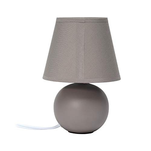 Mini Ceramic Globe Table Lamp, Off White