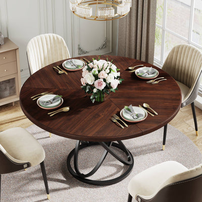 Prahran 47" Round Dining Table | Dinner Kitchen Table with Metal Base
