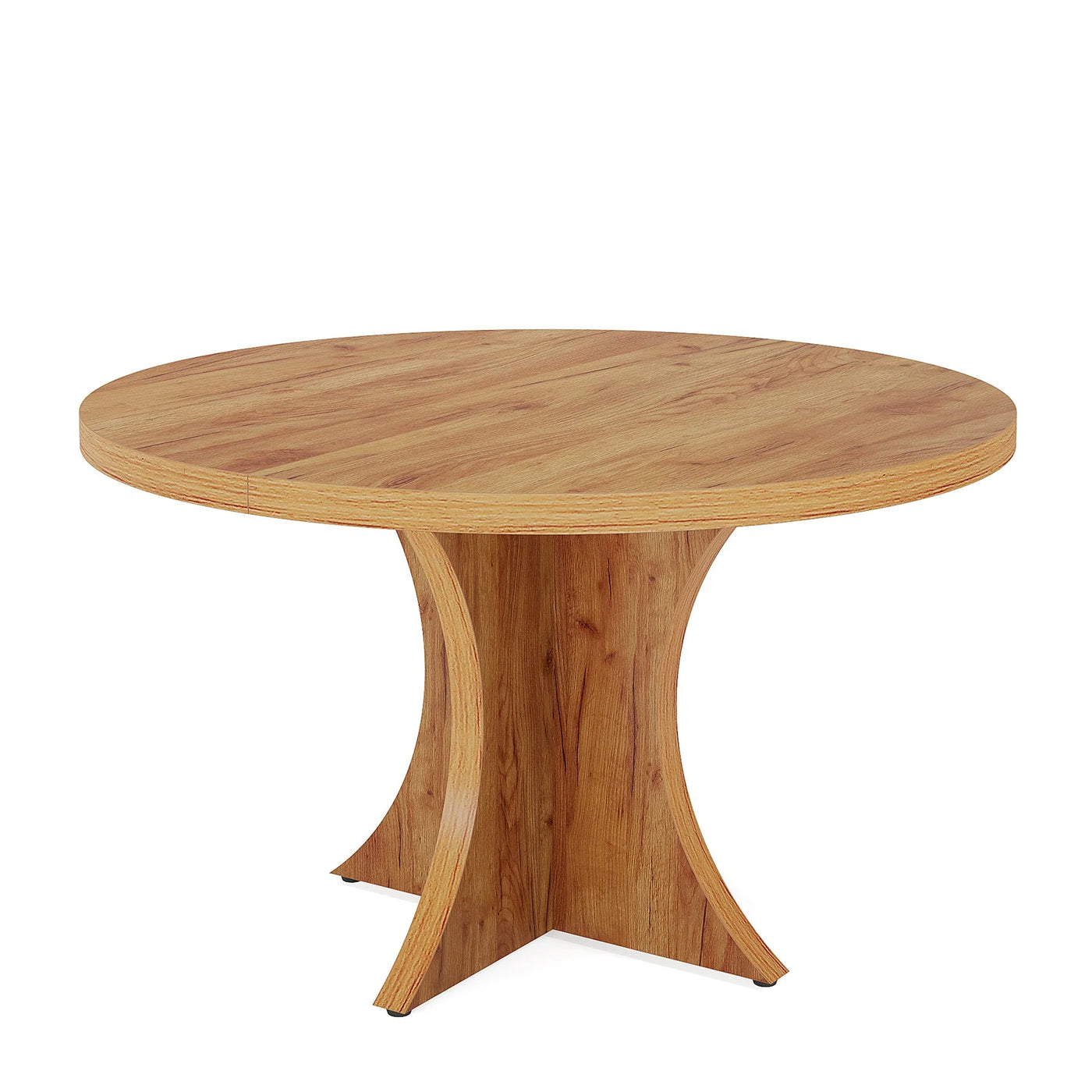 Tensan Round Wood Dining Table | 47.24 Inches Circle Kitchen Table for 4-6
