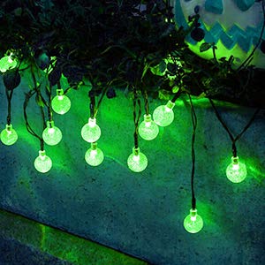 120 LED 72FT Solar Lights Outdoor Waterproof, Crystal Globe Lights with 8 Lighting Modes, Solar Powered Patio Lights for Garden Yard Porch Wedding Party Decor (Warm White)