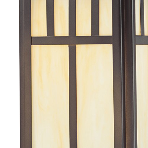 One-Light Exterior Wall Lantern on Steel with Honey Art Glass, Oil Rubbed Bronze Finish, 1 Pack