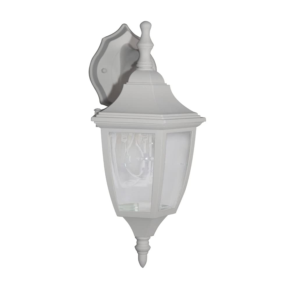 Outdoor Wall Lantern Sconce, 14.25in H, Black