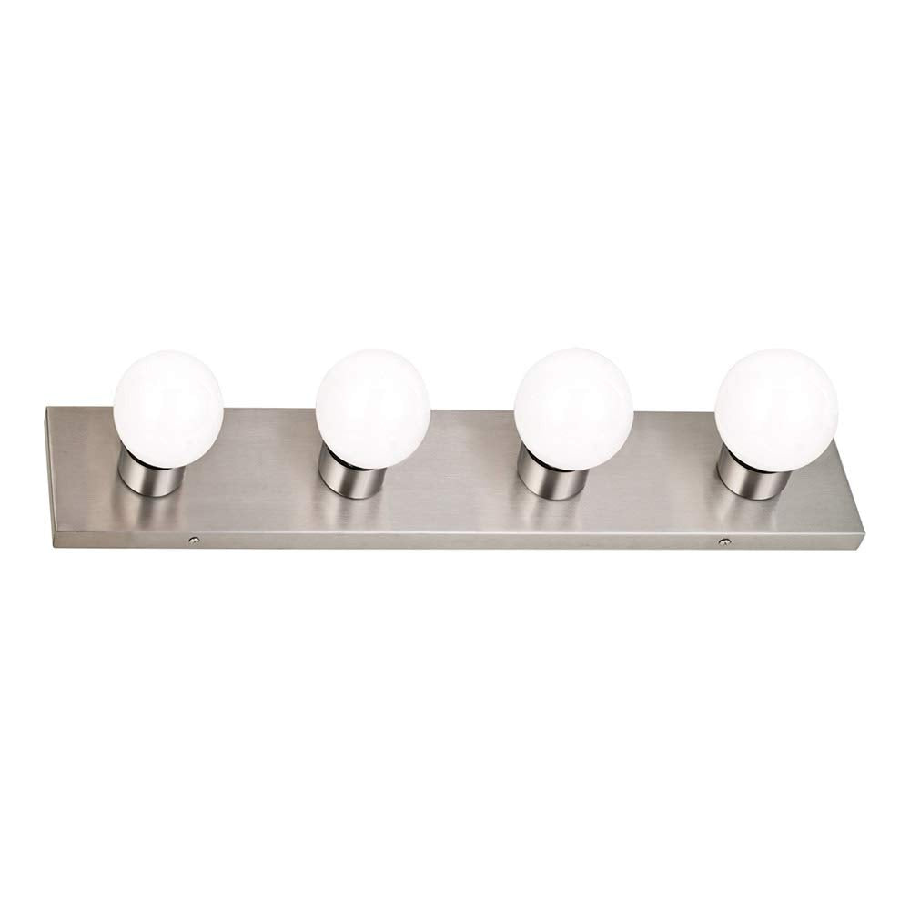 Contemporary 4 Indoor Light Dimmable for Bathroom Bedroom Vanity Makeup, Satin Nickel