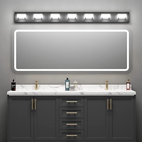 LED Modern Black Bathroom Vanity Lights 3 Lights Acrylic Modern Black Bathroom Wall Lighting Fixtures