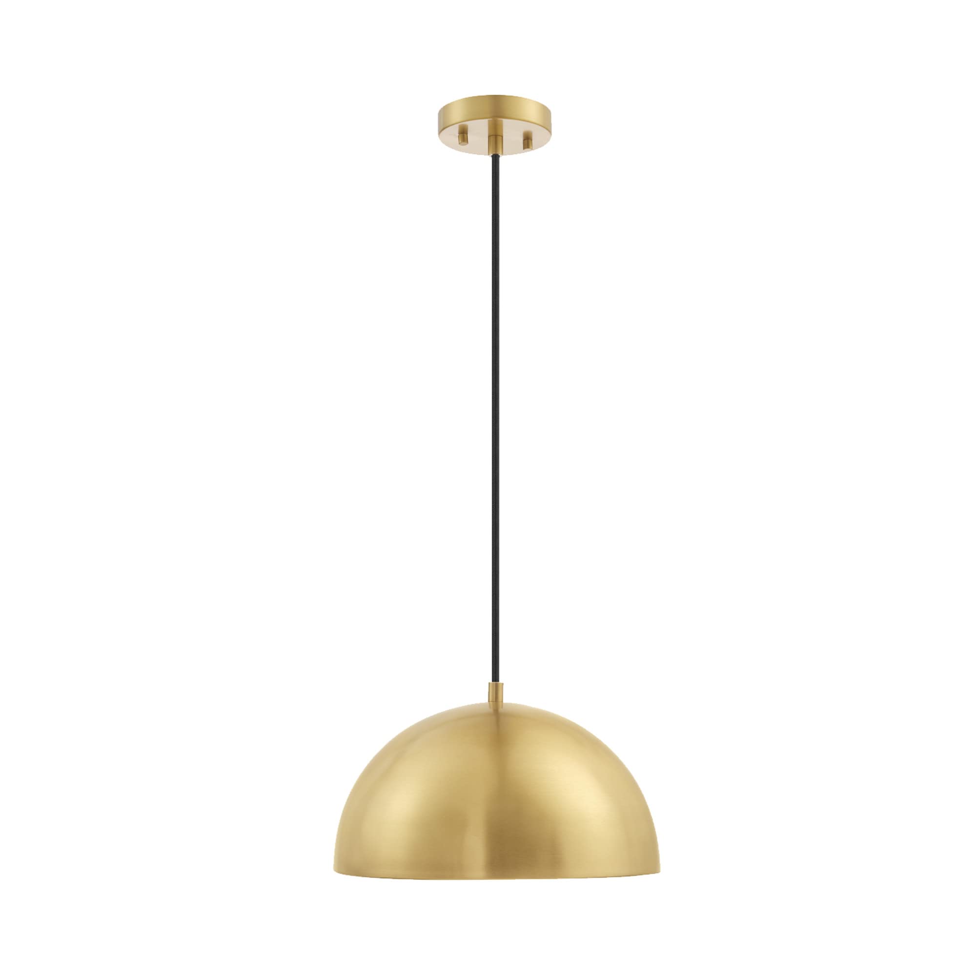 1-Light Pendant Lighting, Matte Brass, Bulb Not Included