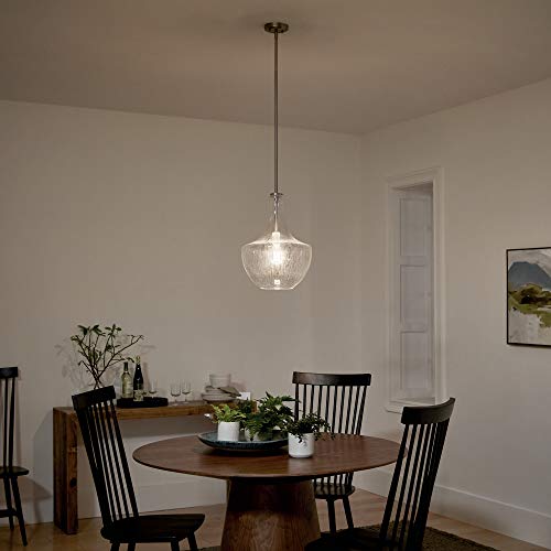 19.75" Kitchen Bell Pendant in Olde Bronze®, 1-Light Clear Glass Pendant Light, (19.75" H x 13.75" W), 42046OZ