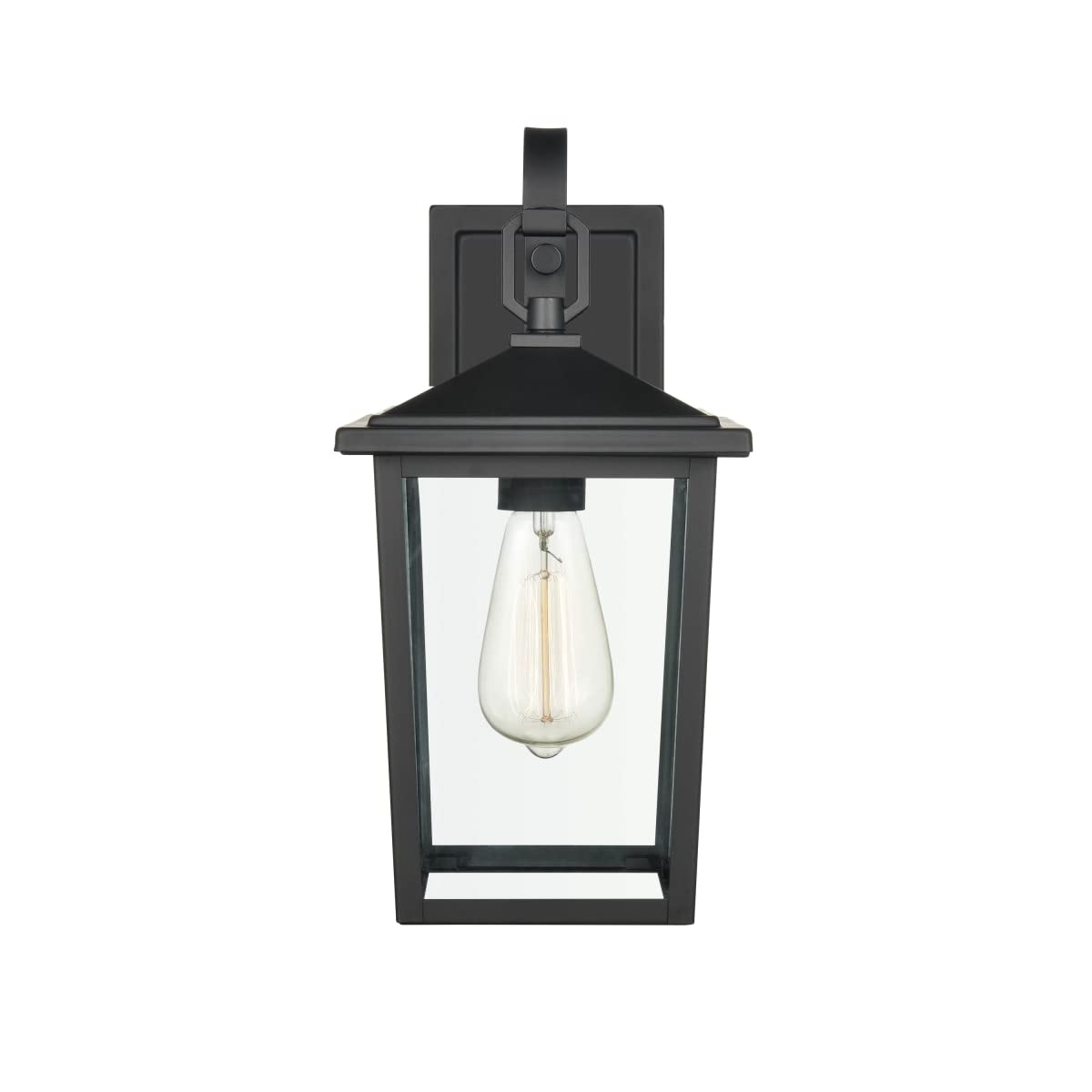 Three Light Outdoor Steel Pendant Lantern, Anti-Rust Powder Coat Black, Wet Rated, Clear Glass Shade, Perfect for Corridors, Gardens, Courtyards, Doorways, Back Yards, Patios