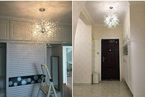 Dandelion Chandelier Firework Chandeliers LED Light Crystal Pendant Lighting Ceiling Light Fixtures Chandeliers Lighting,Dia 23.5 inch