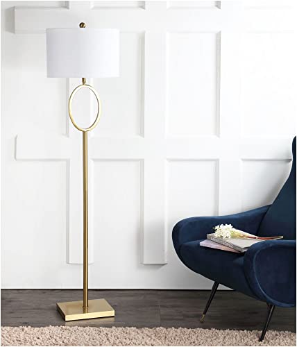 61" Metal LED Floor Lamp, Modern, Contemporary, Glam, Traditional, Office, Living Room, Family Room, Dining Room, Bedroom, Hallway, Foyer, Brass