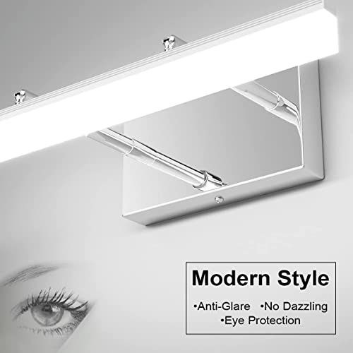 31.5 inch Modern Black Vanity Light Adjustable Bathroom Light Fixtures Over Mirror Rotatable Vanity Lighting 5500K