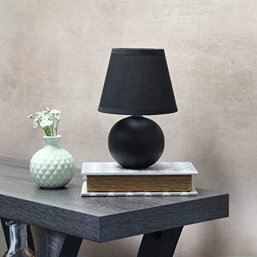 Mini Ceramic Globe Table Lamp, Off White