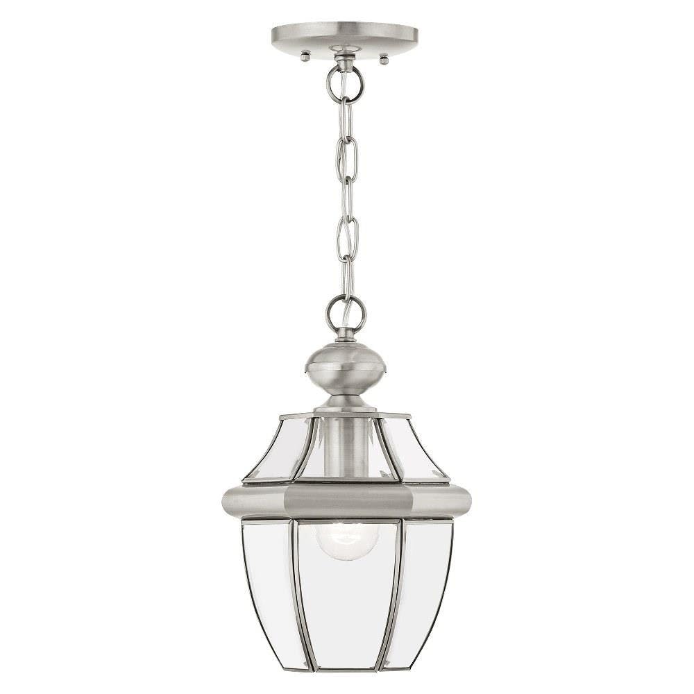 1-Light Outdoor Hanging Lantern, Polished Brass