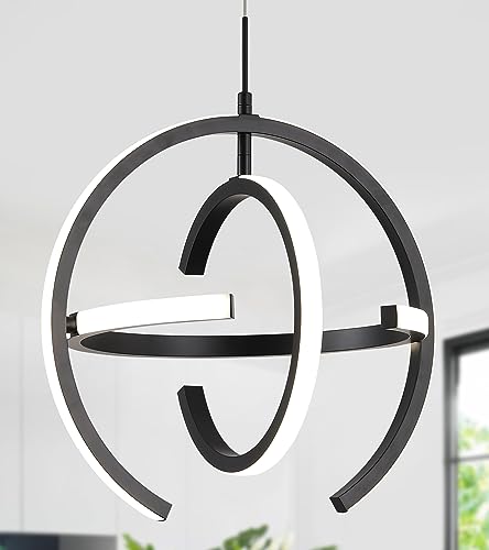 Modern Led Chandelier,Chrome Hanging Pendant Lights for Dining Room Foyer Entryway Kitchen Living Room 8 Lights