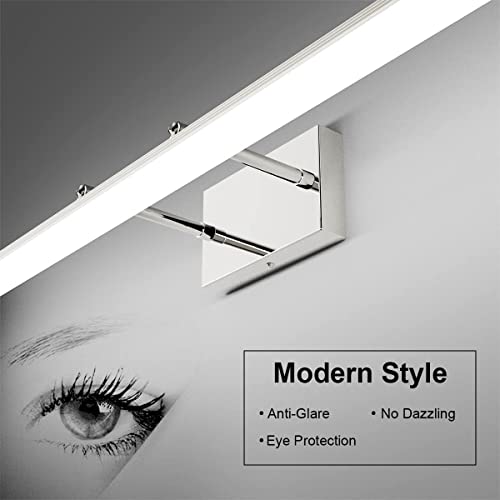 31.5 inch Modern Black Vanity Light Adjustable Bathroom Light Fixtures Over Mirror Rotatable Vanity Lighting 5500K