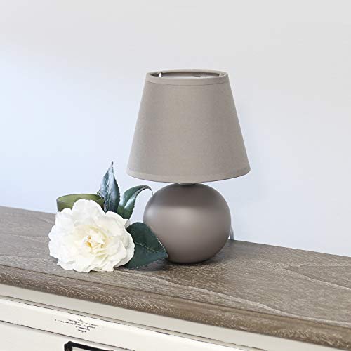 Mini Ceramic Globe Table Lamp, Off White