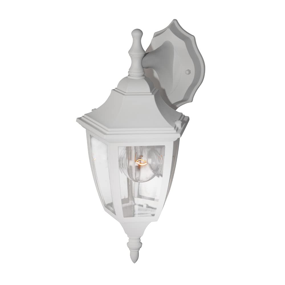 Outdoor Wall Lantern Sconce, 14.25in H, Black