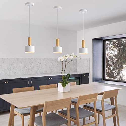 Modern Mini Pendant Light with 4W LED Bulb, One-Light Adjustable Metal Pendant Lighting Fixture for Kitchen Island Cafe Bar, Gold