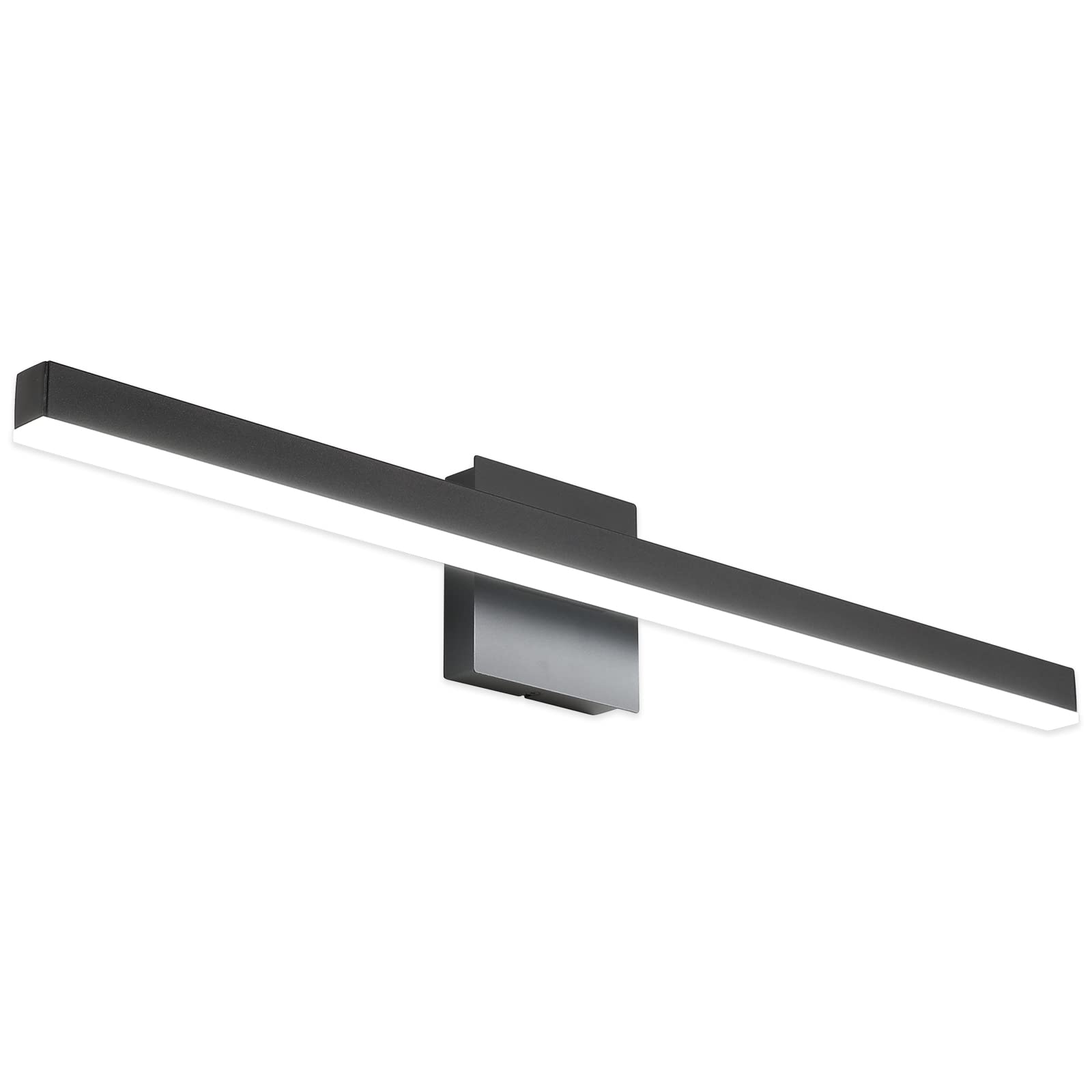 Joossnwell LED Bathroom Vanity Lighting Fixture Modern Bath Light Bar 15.75inch Black Wall Sconce 12W 4000K