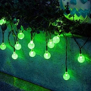 120 LED 72FT Solar Lights Outdoor Waterproof, Crystal Globe Lights with 8 Lighting Modes, Solar Powered Patio Lights for Garden Yard Porch Wedding Party Decor (Warm White)