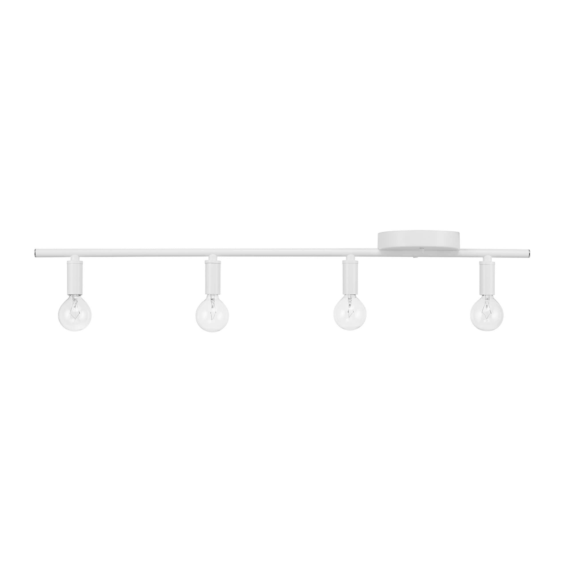 6-Light Track Lighting, Matte Black, Center Swivel Bars