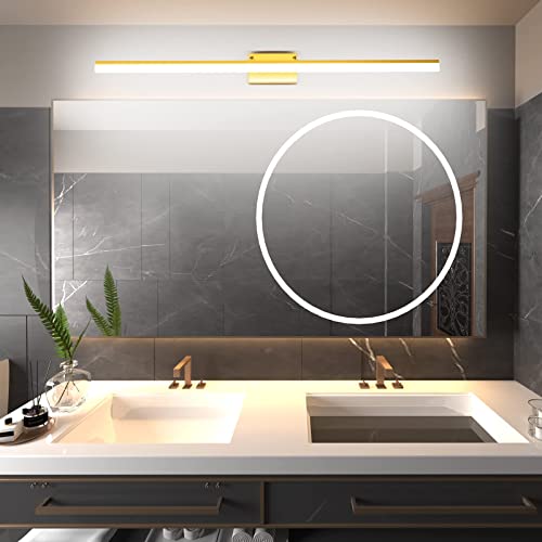 31.5 inch Modern Black Vanity Light Adjustable Bathroom Light Fixtures Over Mirror Rotatable Vanity Lighting 5500K