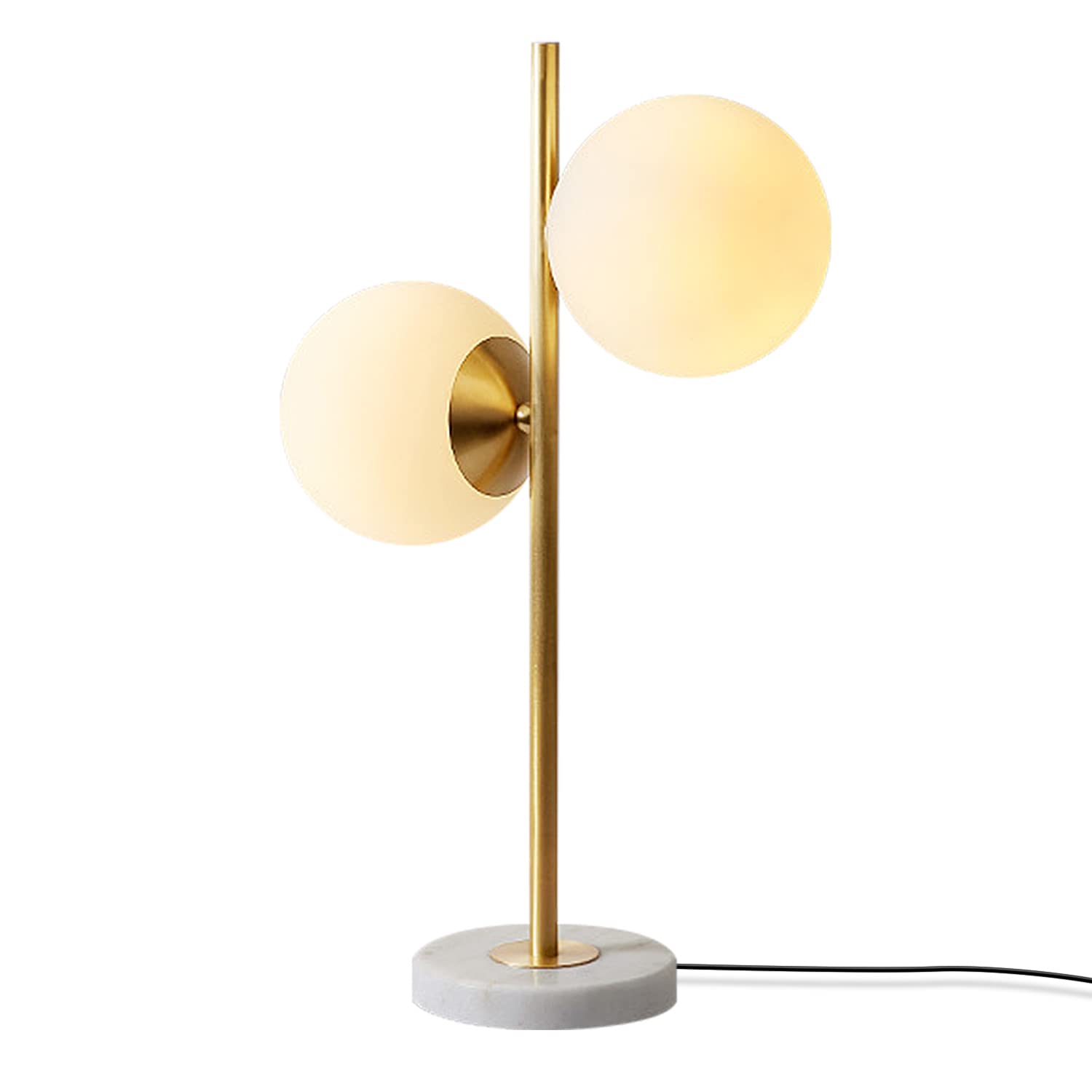 Modern Bedside Night Lamp Mini Gold Table Light Metal Brass Finished Bedside Desk Lamp with Milky White Shade for Living Room Bedroom (Bronze, Oval)