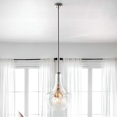 19.75" Kitchen Bell Pendant in Olde Bronze®, 1-Light Clear Glass Pendant Light, (19.75" H x 13.75" W), 42046OZ