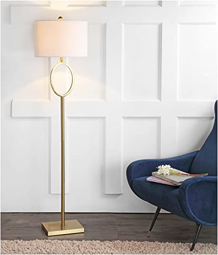 61" Metal LED Floor Lamp, Modern, Contemporary, Glam, Traditional, Office, Living Room, Family Room, Dining Room, Bedroom, Hallway, Foyer, Brass