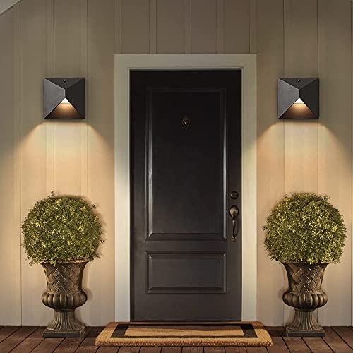 Outdoor Wall Sconce LED Outdoor Wall Lights, 8W Porch Lights Outdoor 3000K/4000K/5000K, Modern Exterior Light Wall Mount for Entryway, Doorway