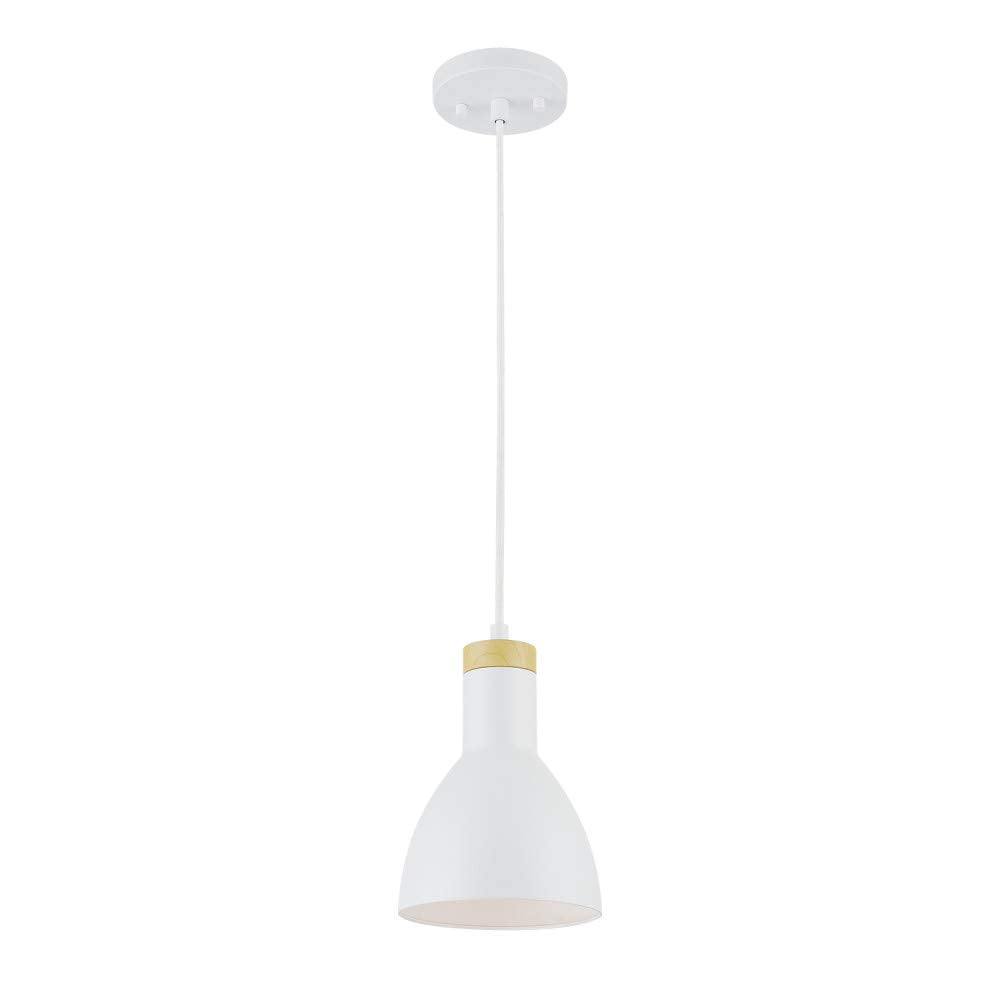 1-Light Pendant Lighting, Matte Brass, Frosted Ribbed Glass Shade, Bulb Not Included