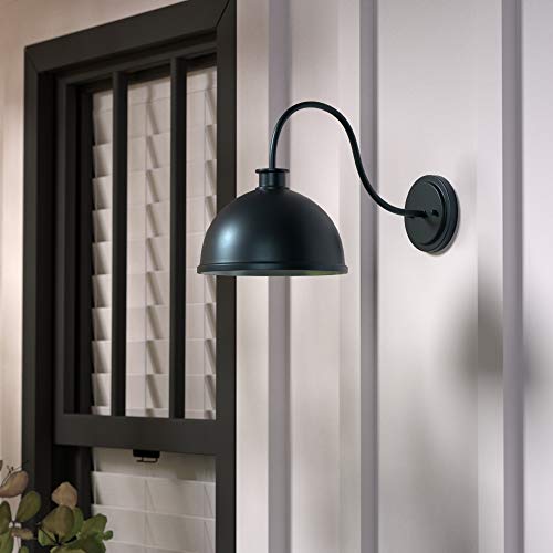 Modern Farmhouse Wall Sconce, Matte Black, 12 x 11 x 9 inches, Indoor/Outdoor, Kitchen, Porch Decor, 60W Bulb