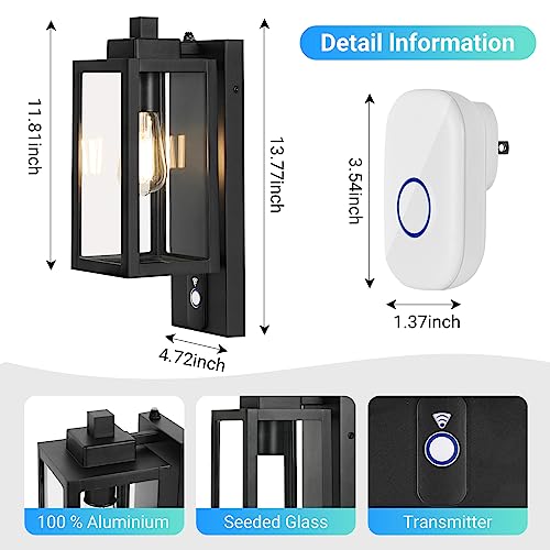 Outdoor Porch Lights Fixtures Wall Mount, Dusk to Dawn Outdoor Lighting Fixtures for House, Sensor Exterior Wall Lights, Waterproof Sconce Outside Lamp, Anti Rust Wall Lantern for Garage