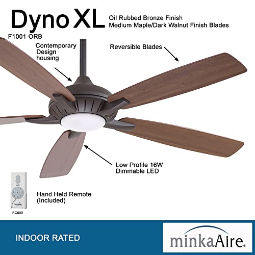 60" Ceiling Fan with LED Light & Remote, Oil Rubbed Bronze