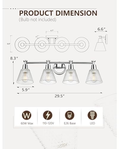 Antique Brass Bathroom Vanity Light, 3-Lights Industrial Modern Wall Sconce Bathroom Lighting, Hammered Metal Shade Finish, 4FG59B-3W BG