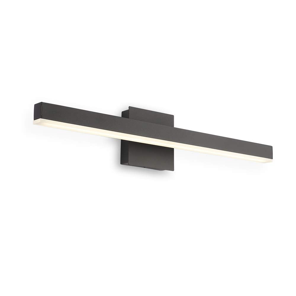 Joossnwell LED Bathroom Vanity Lighting Fixture Modern Bath Light Bar 15.75inch Black Wall Sconce 12W 4000K