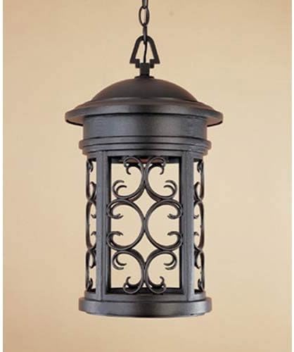 1-Light Outdoor Hanging Lantern, 19in H, Oil Rubbed Bronze