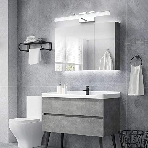 31.5 inch Modern Black Vanity Light Adjustable Bathroom Light Fixtures Over Mirror Rotatable Vanity Lighting 5500K