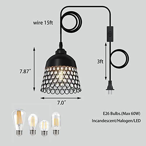 Pendant Light Industrial Vintage Pendant Lamp Retro Farmhouse Ceiling Hanging Light Fixture Black Metal Creative Geometric Diamond Shade Pendant Lighting for Kitchen Island