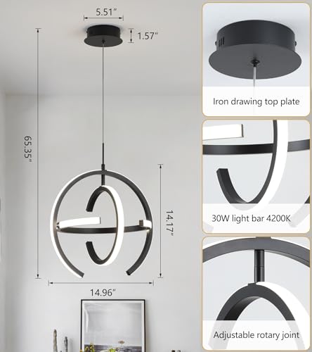 Modern Led Chandelier,Chrome Hanging Pendant Lights for Dining Room Foyer Entryway Kitchen Living Room 8 Lights