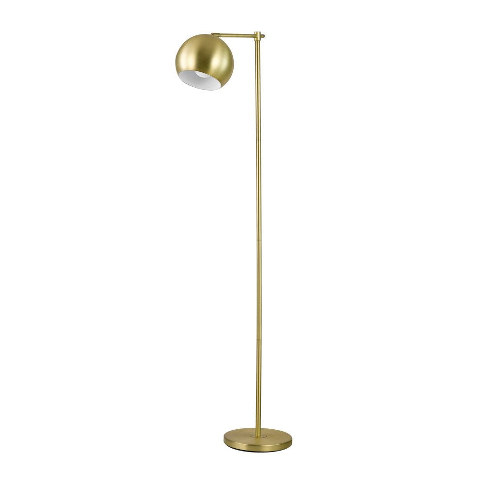 Globe Electric 12915 Molly 60" Floor Lamp, Gold, Satin Finish, In-Line On-Off Switch