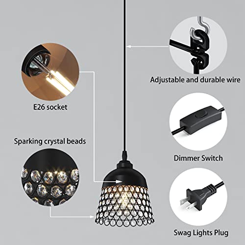 Pendant Light Industrial Vintage Pendant Lamp Retro Farmhouse Ceiling Hanging Light Fixture Black Metal Creative Geometric Diamond Shade Pendant Lighting for Kitchen Island