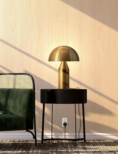 Venus Glass - Contemporary Table Lamp with Glass Shade and Body - Unique Mushroom Table Lamp - Dimmable LED Light Bulbs for Bedroom Reading, Great Décor for Living Rooms, Offices