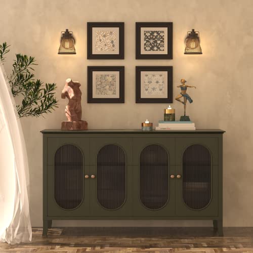 27" Wide 3-Light Oil-Rubbed Bronze Wall Sconce, Metal Mesh Shade Bathroom Vanity Light, Bulb Not Included, IN-0441-3-BZ