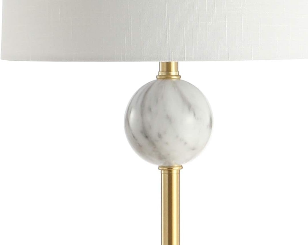 60" Modern Metal/Resin LED Floor Lamp Classic,Glam,Transitional for Bedrooms, Living Room, Office, Reading, BrassGold/White