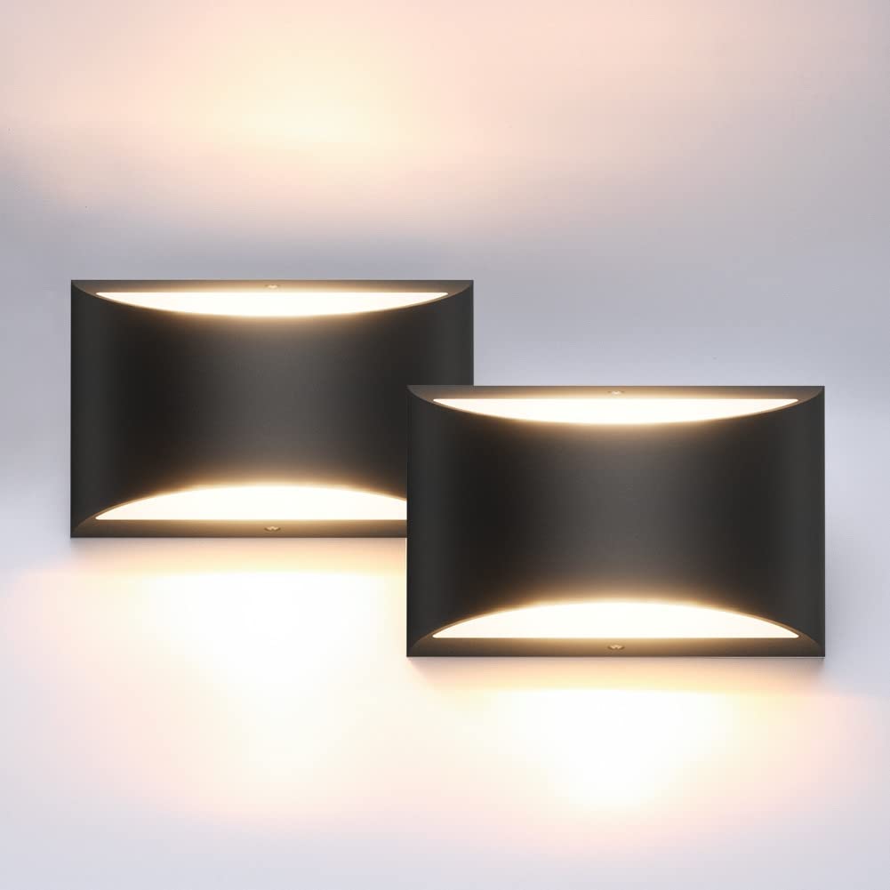 Black Modern LED Wall Sconce Indoor Wall Lights 1 Pack Hardwired Up and Down Wall Mount Light for Living Room Bedroom Hallway Corridor Conservatory Warm White 3000K(with G9 Bulbs)