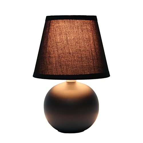 Mini Ceramic Globe Table Lamp, Off White